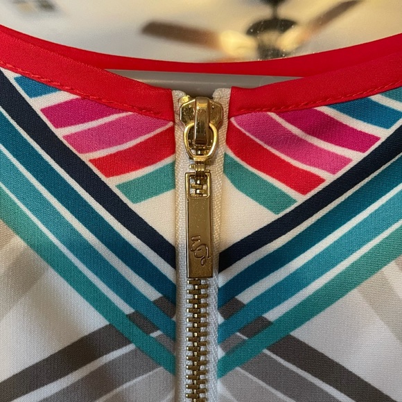 Eliza J Pink Teal and Red Jersey Dress size 6 - Picture 4 of 10